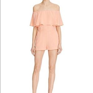 Peach Off-the-Shoulder Romper